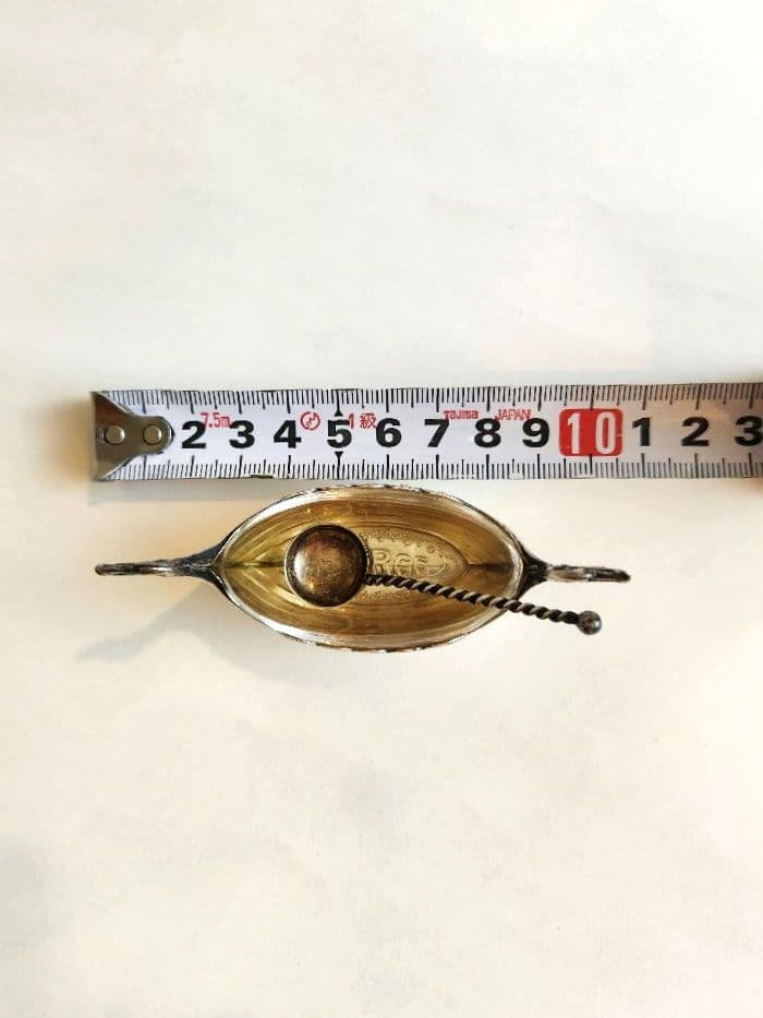 バイキング船型 銀製装飾品セット (卓上 塩または辛子入れ) アンティーク