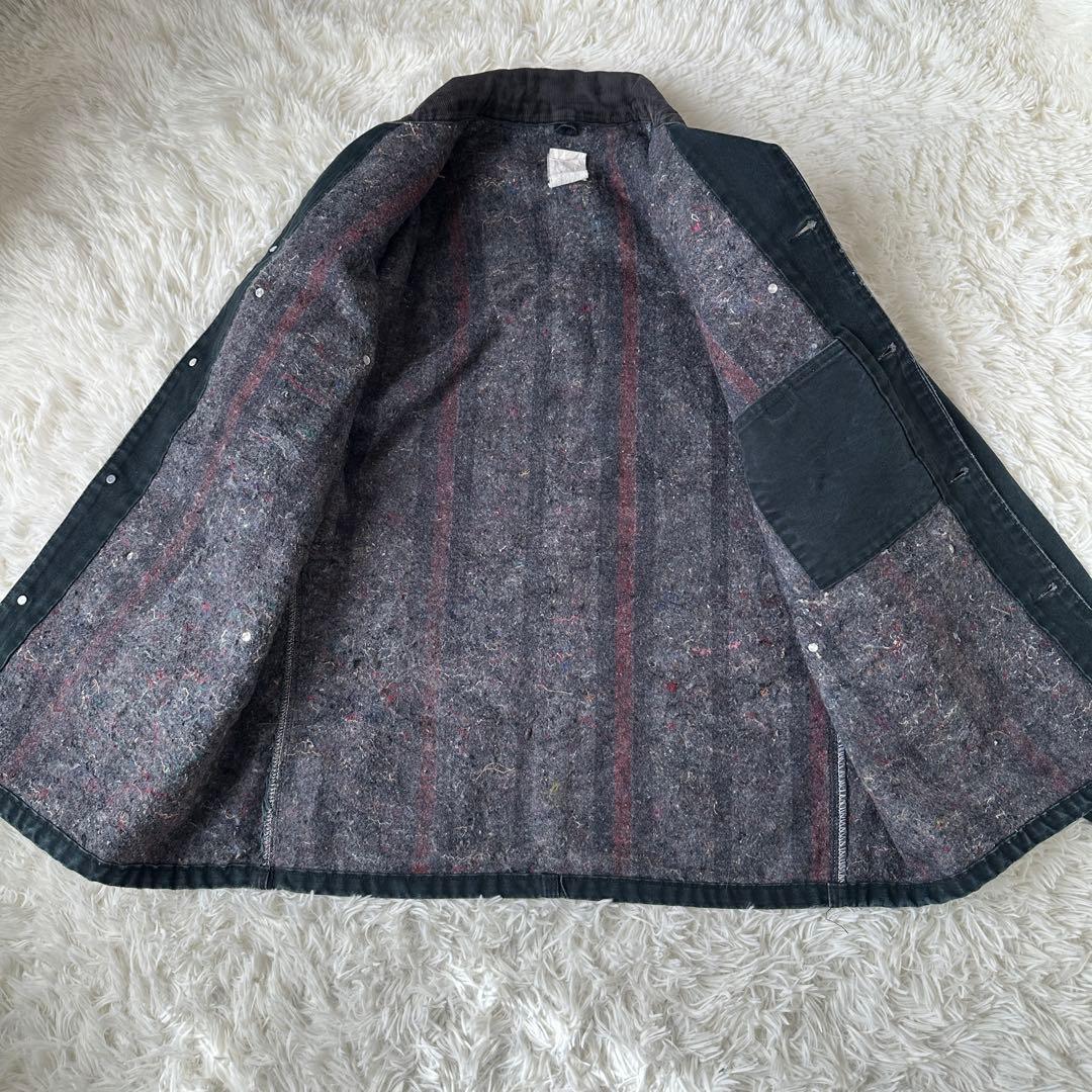 90s Carhartt ミシガンチョアコート ブラック フェード 襤褸 L相当