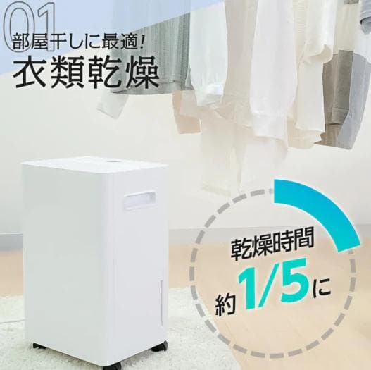 除湿機 １日最大6リットル除湿 コンプレッサー式 衣類乾燥対応 省エネ