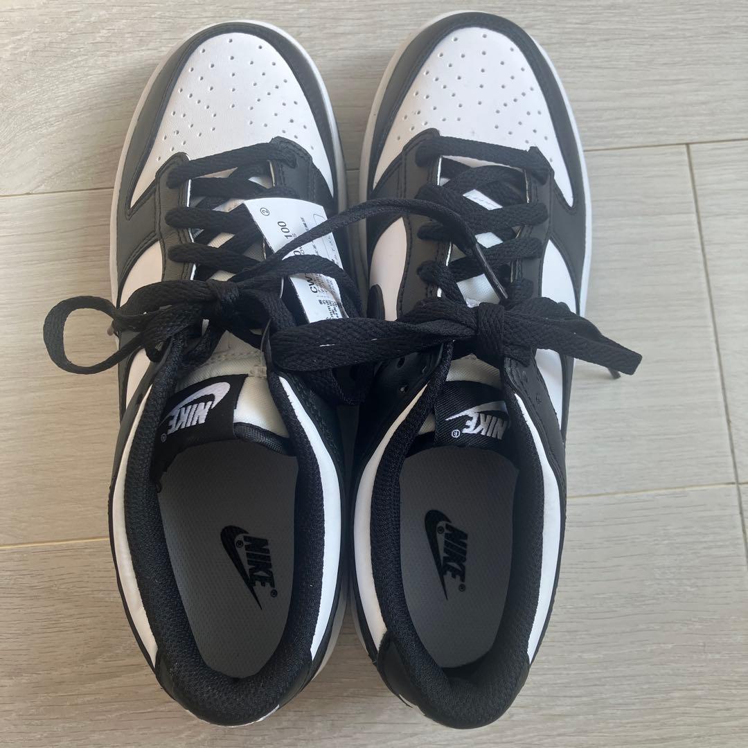 新品未使用 NIKE ナイキ ダンク ロー パンダ ジュニアシューズ25cm