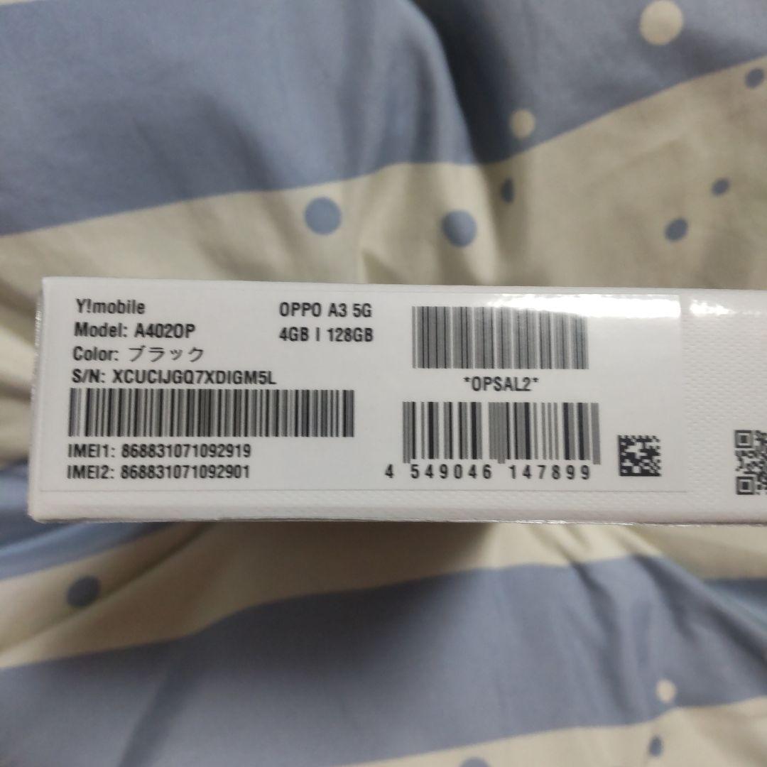 ハ*]様 OPPO A3 5G 4GB 128GB ブラック