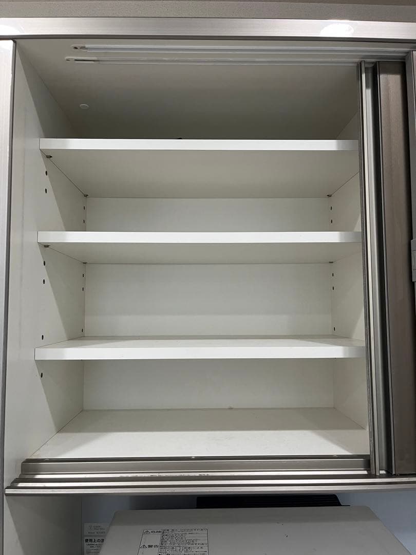 木製キッチンカウンター 食器棚　カップボード　ホワイト・ダークブラウン