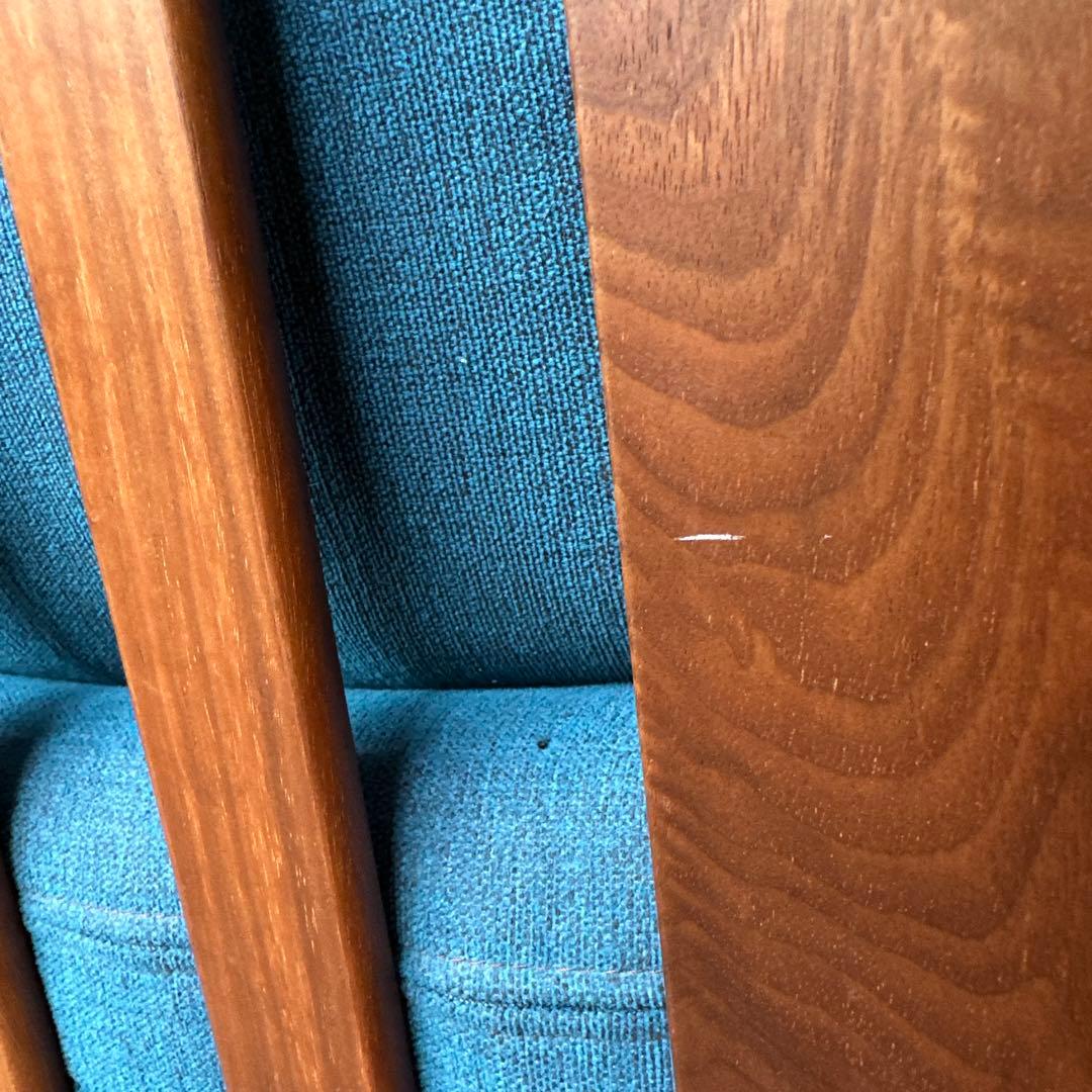 【マルニ60】ウォールナット&ブルー　1人掛けソファ