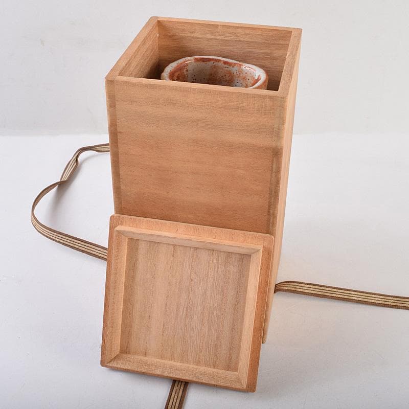 人間国宝　加藤卓男作　鼠志野　花入　共箱　V　R9232