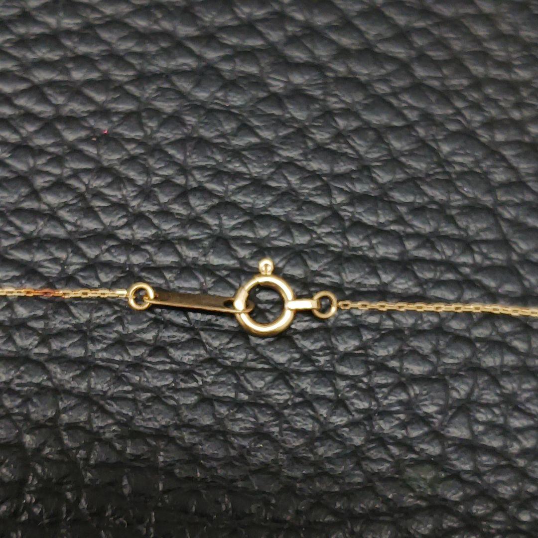 (C021123) K18 YG ネックレス ダイヤモンド あずきチェーン