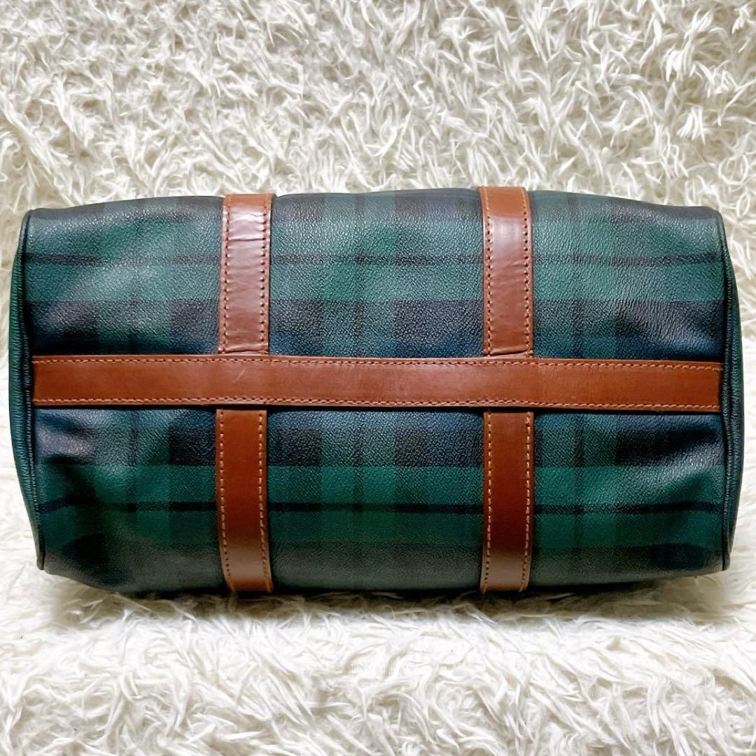 ポロラルフローレン ヴィンテージ ミニボストンバッグ PVC ブラックウォッチ