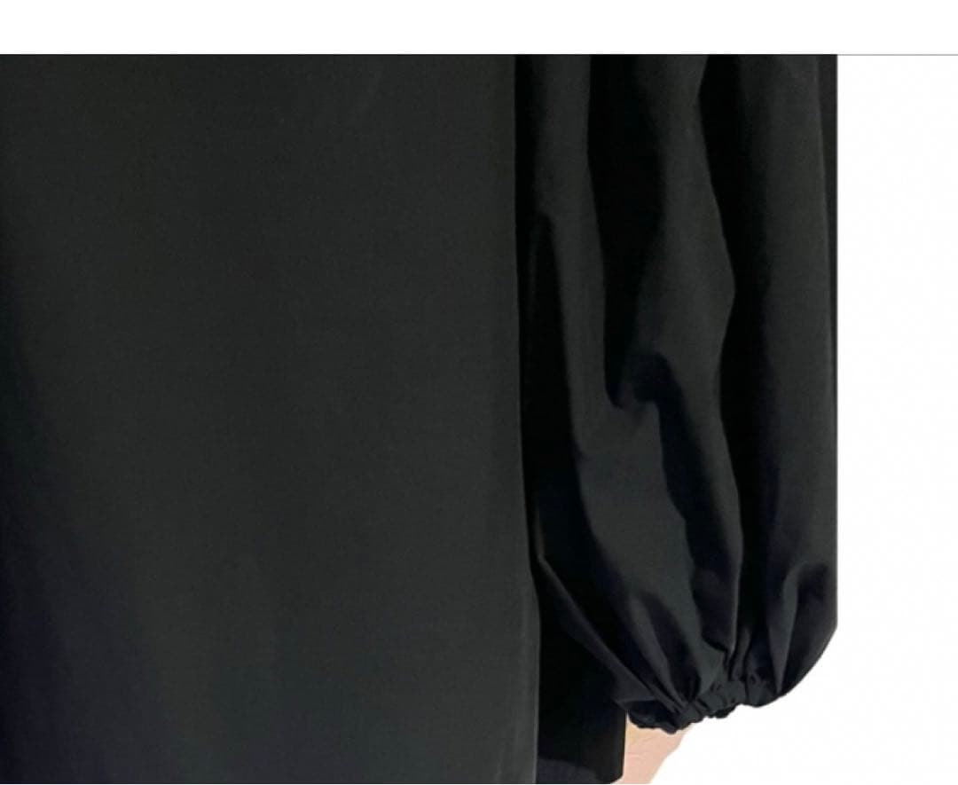 CELERI 2025SS パフスリーブシャツ　黒　ドゥーズィエムクラス