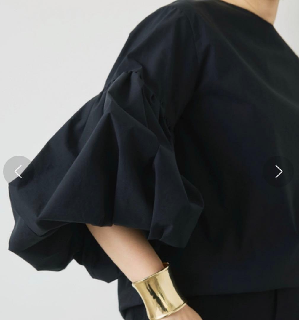 CELERI 2025SS パフスリーブシャツ　黒　ドゥーズィエムクラス