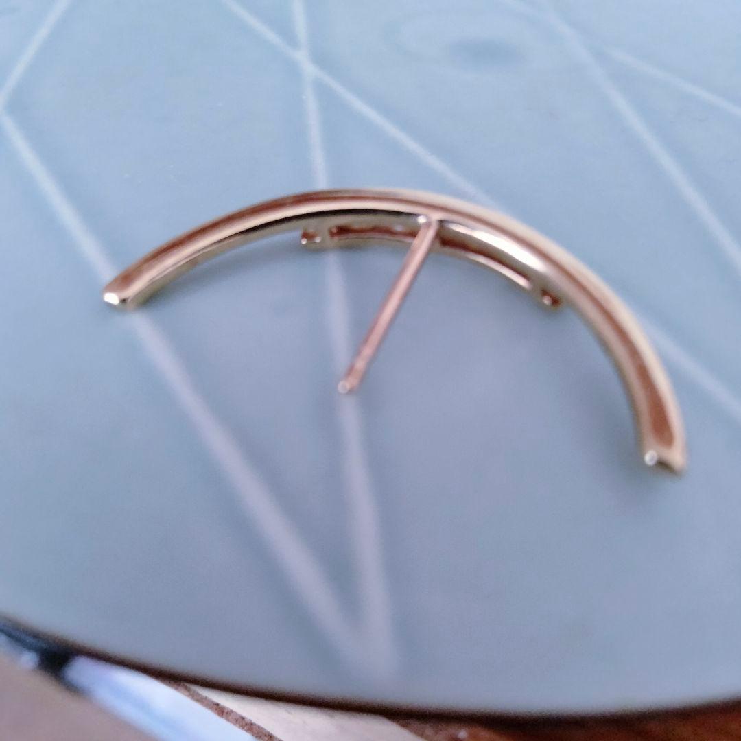 Hirotaka　ピアス K10YG×アイボリー パール　片耳　イヤーカフ風