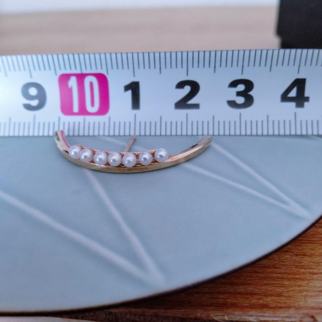 Hirotaka　ピアス K10YG×アイボリー パール　片耳　イヤーカフ風