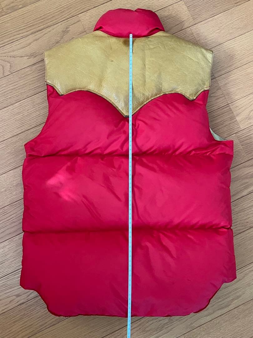 ✅ 70s オリジナル ロッキーマウンテン ダウンベスト当時モノ 穴無赤 40