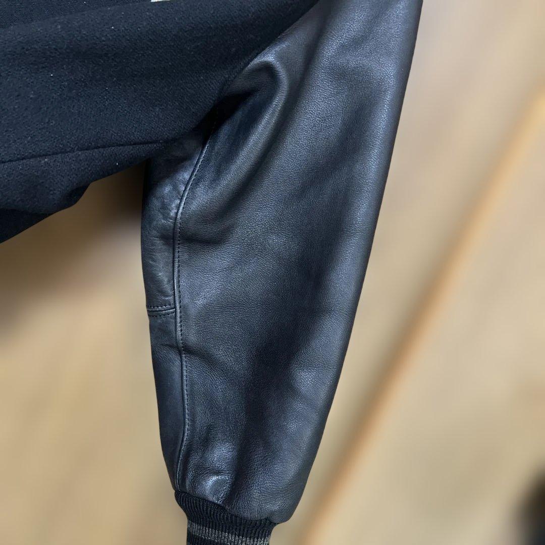 VAN JAC スタジアムジャンパー　袖皮 ブラック　 Lサイズ　美品