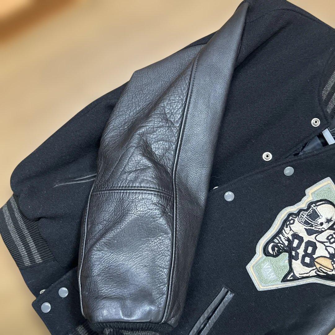 VAN JAC スタジアムジャンパー　袖皮 ブラック　 Lサイズ　美品