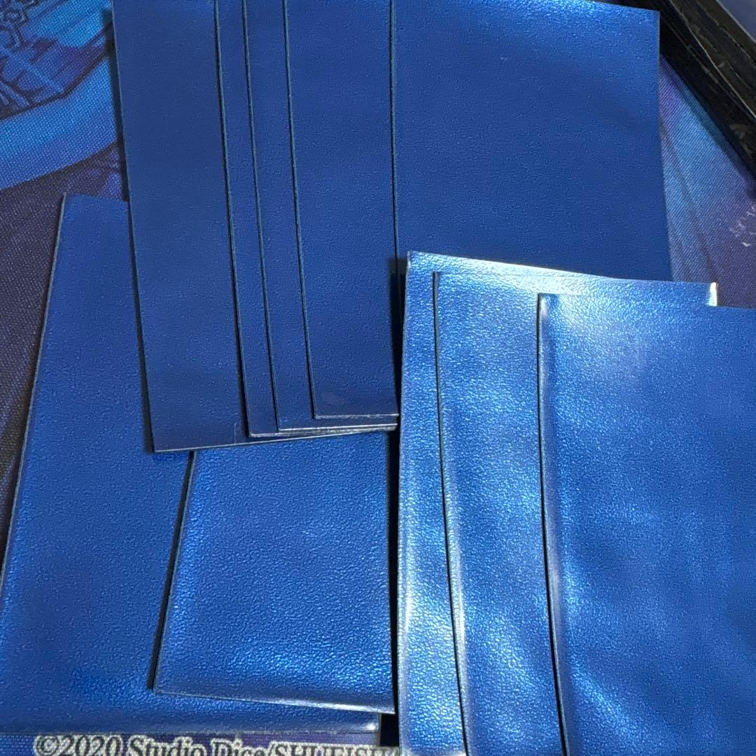 遊戯王　初期ロゴ　スリーブ　ブルーメタリック　マリク　海馬　デラックス