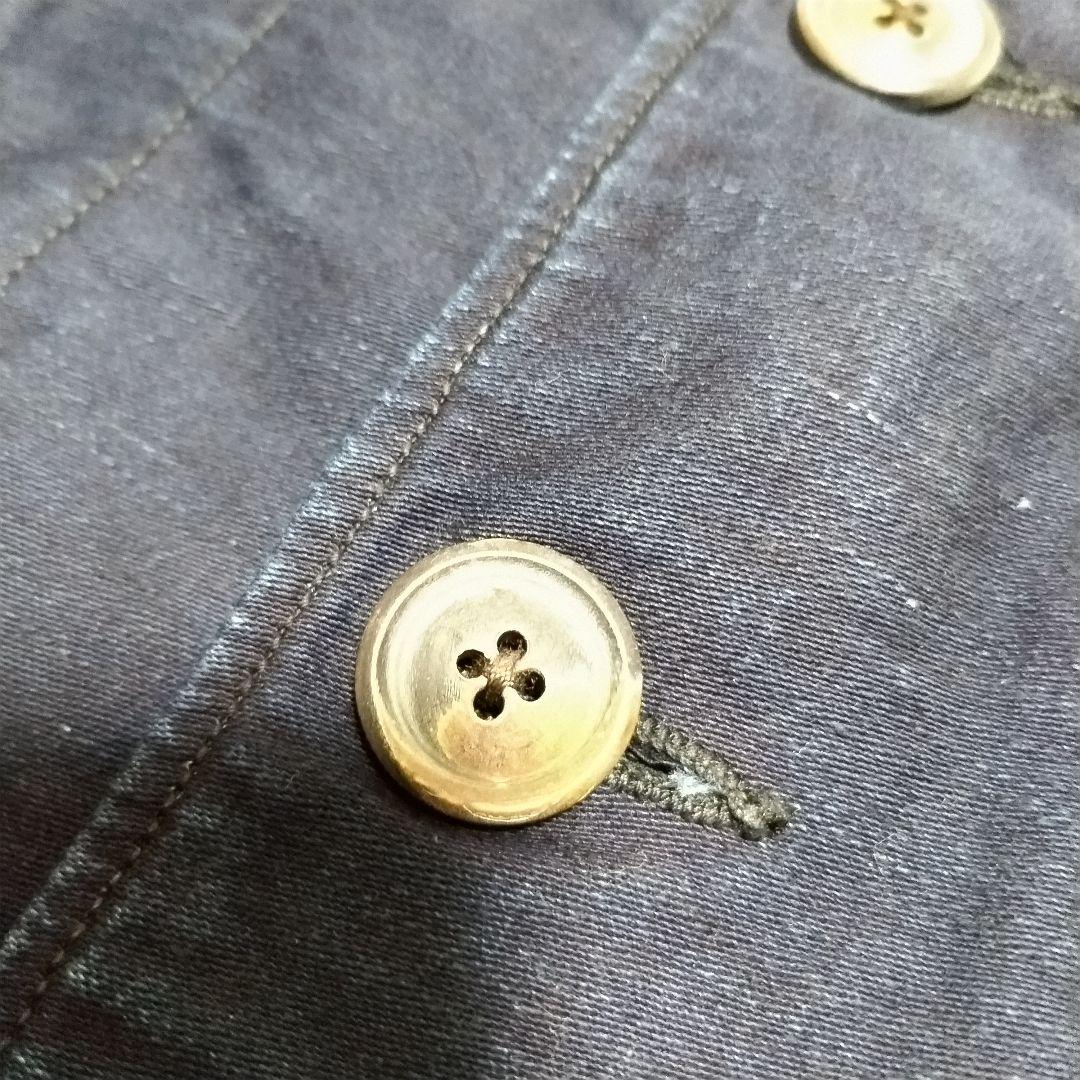 45R インディゴ染め　デニムジャケット　5 R刺繍入り　大きいサイズ