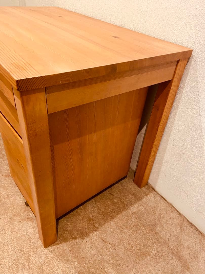 ☘️セール中⭐️無印良品⭐️３点セット⭐️パイン材デスク・キャビネット・ワーキングチェア