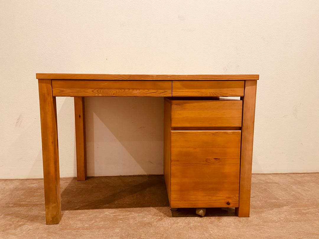 ☘️セール中⭐️無印良品⭐️３点セット⭐️パイン材デスク・キャビネット・ワーキングチェア