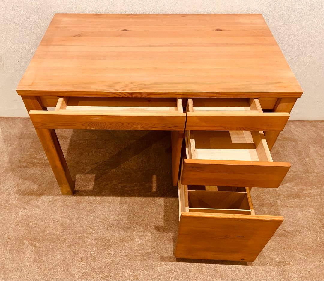 ☘️セール中⭐️無印良品⭐️３点セット⭐️パイン材デスク・キャビネット・ワーキングチェア
