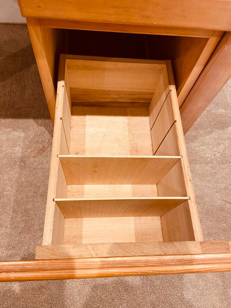 ☘️セール中⭐️無印良品⭐️３点セット⭐️パイン材デスク・キャビネット・ワーキングチェア