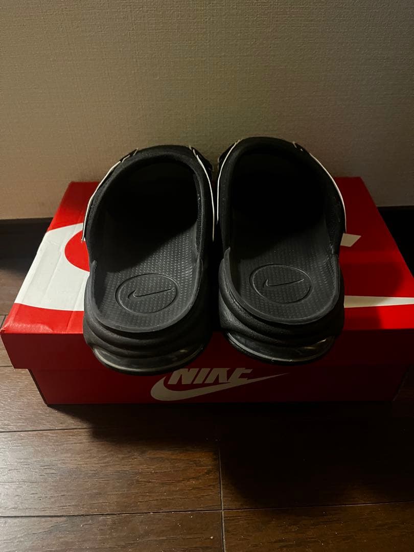 靴 nike AIR MORE UPTEMPO SLIDE BLACK 27cm
