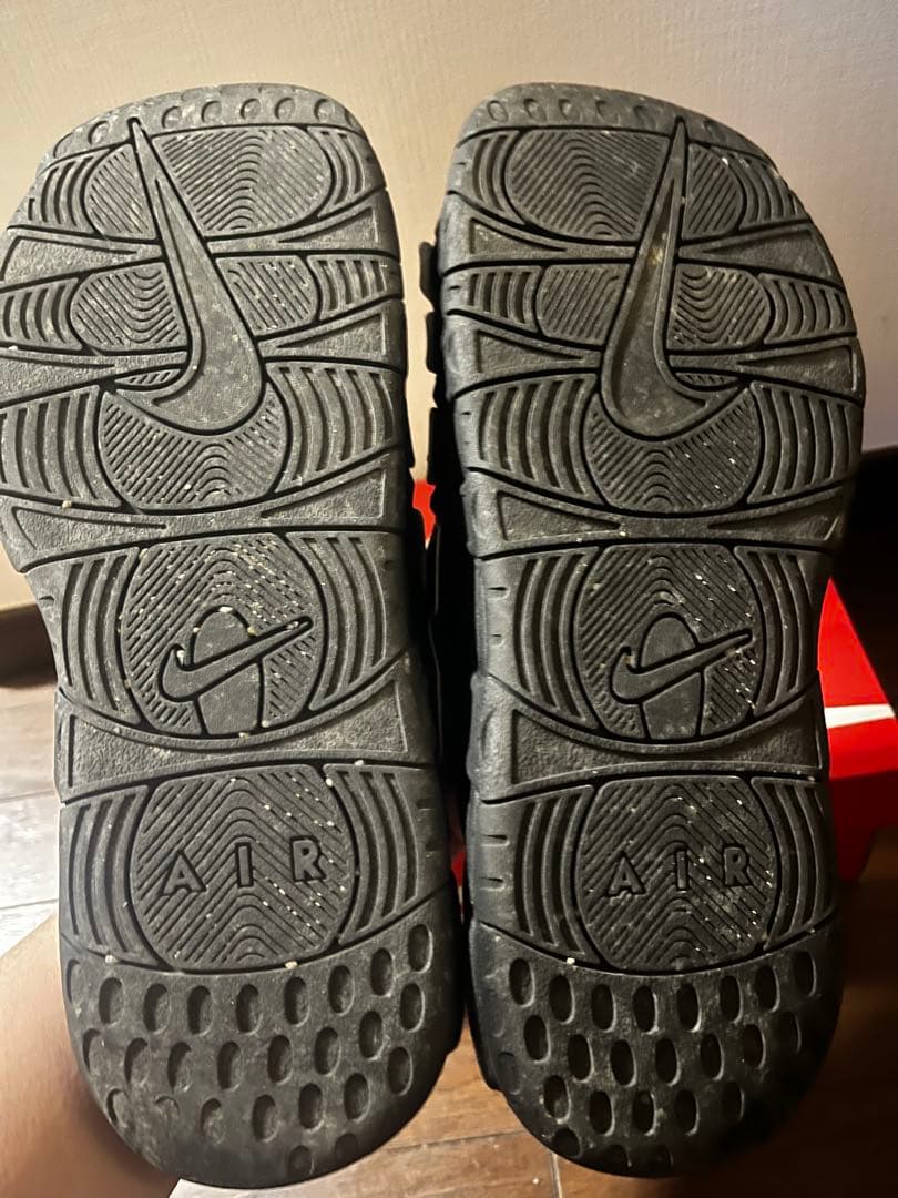 靴 nike AIR MORE UPTEMPO SLIDE BLACK 27cm