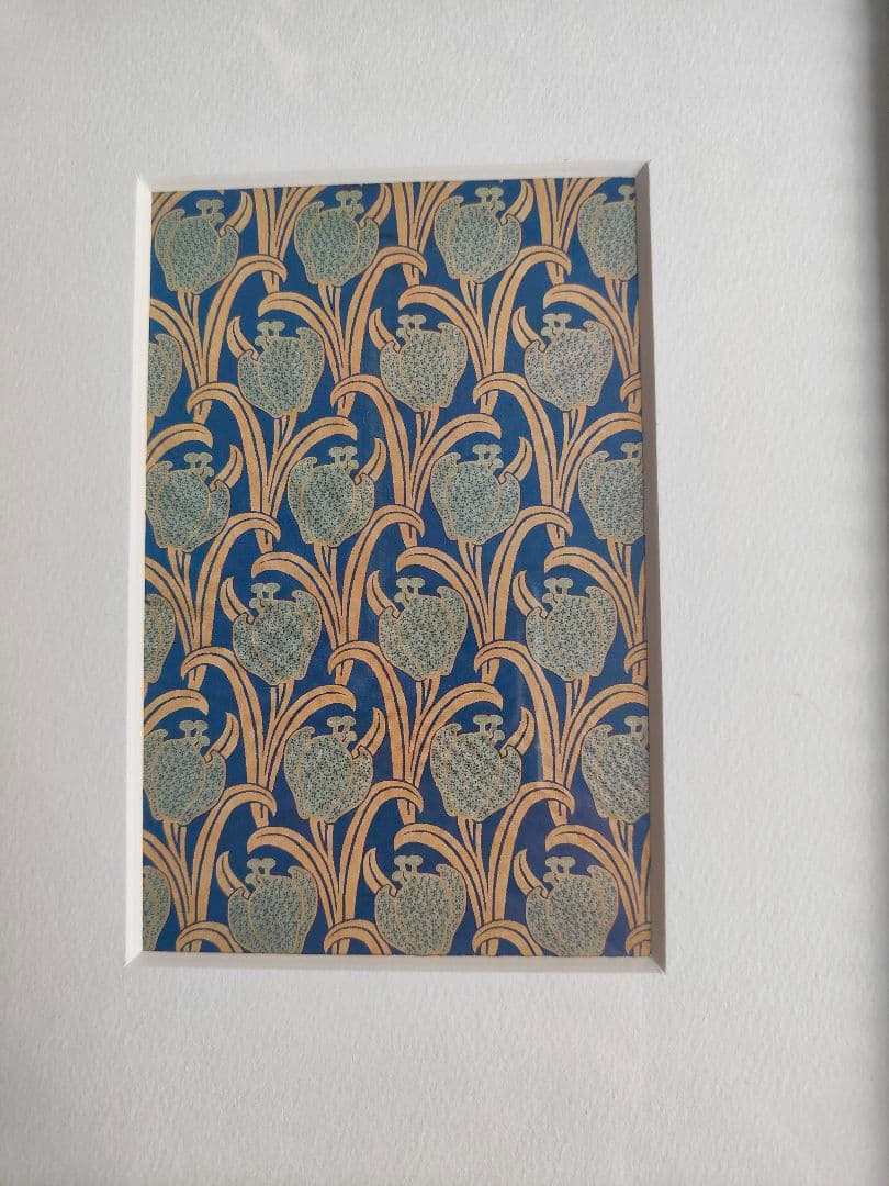 フランスアンティーク　 額縁　ウイリアムモリスポストカード付き