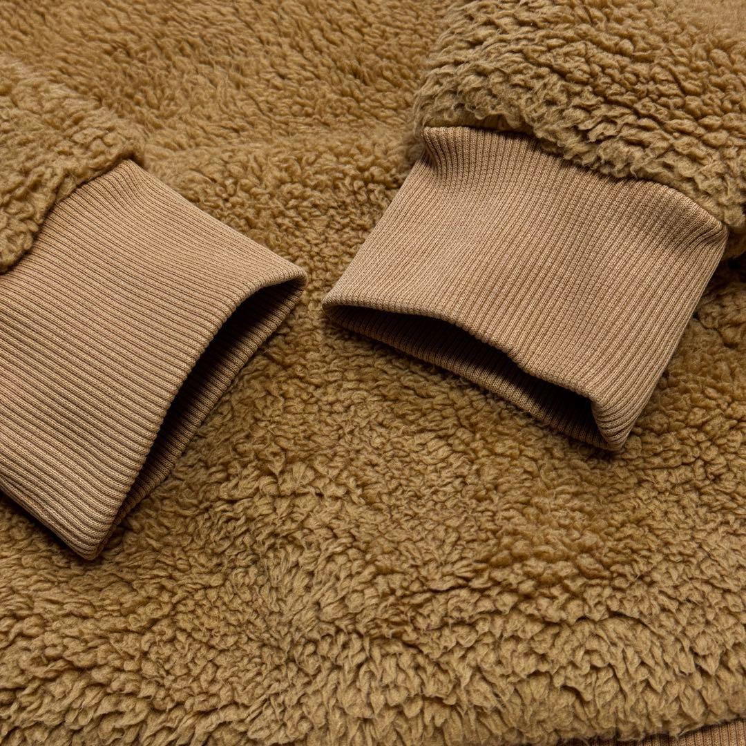 レア ラルフローレン プルオーバーもこもこパーカー　ビッグポニー刺繍　キャメル