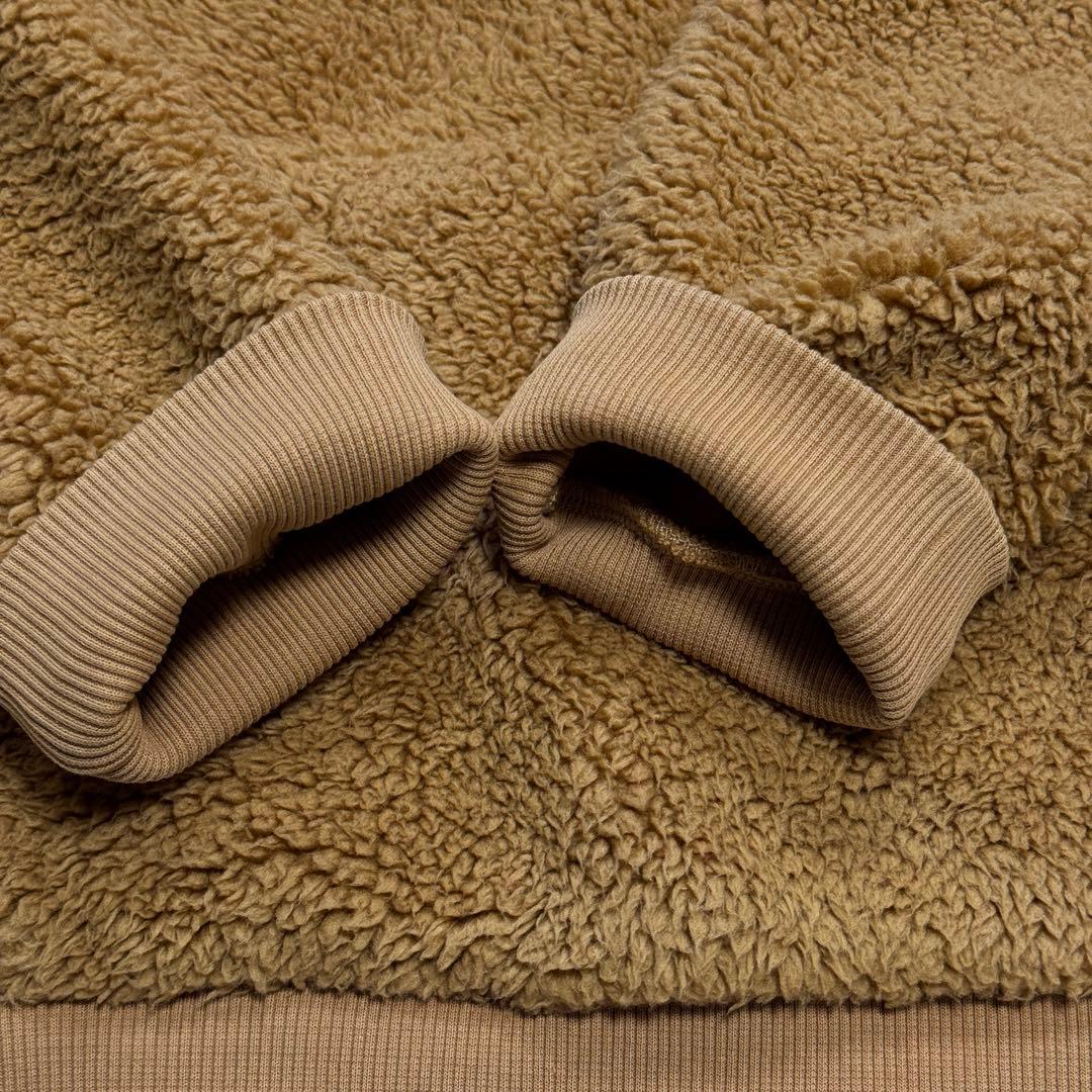 レア ラルフローレン プルオーバーもこもこパーカー　ビッグポニー刺繍　キャメル