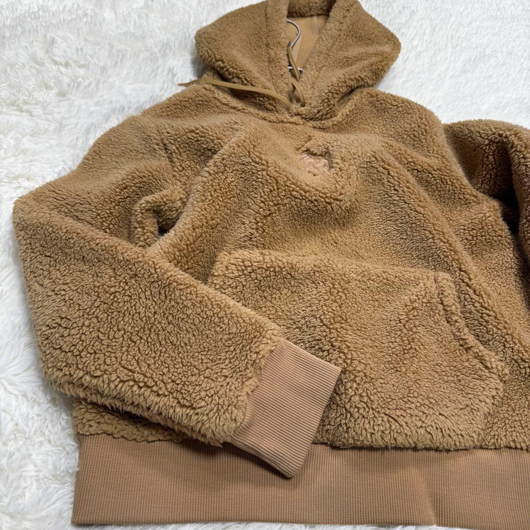 レア ラルフローレン プルオーバーもこもこパーカー　ビッグポニー刺繍　キャメル