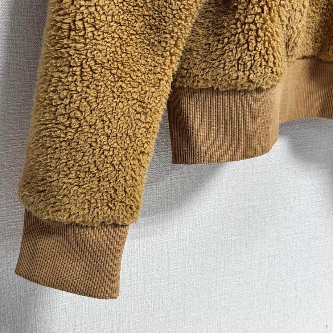 レア ラルフローレン プルオーバーもこもこパーカー　ビッグポニー刺繍　キャメル