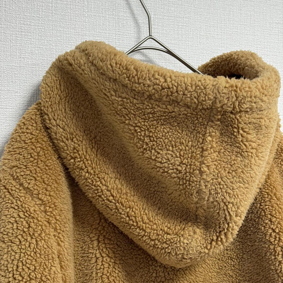 レア ラルフローレン プルオーバーもこもこパーカー　ビッグポニー刺繍　キャメル