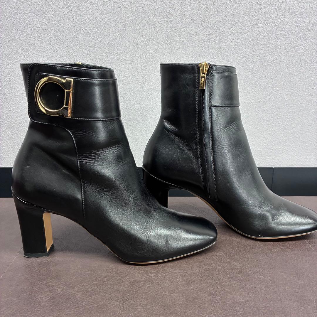 【鑑定済み】サルヴァトーレ・フェラガモ ガンチーニ ショートブーツ