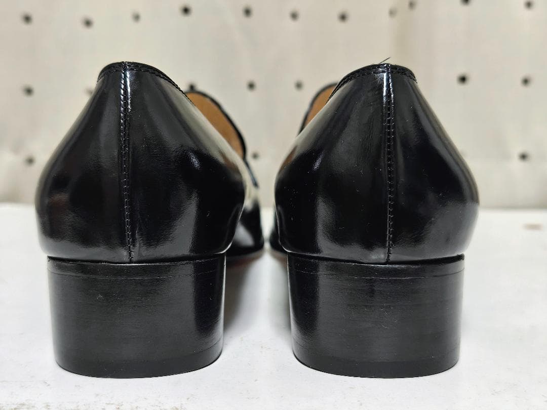 未使用品 フェラガモ ガンチーニ レザー ローファー シューズ 7.5 ブラック