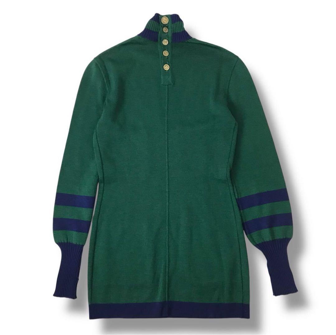 【希少】CHANEL 1990 シャネル　ウール ニット　ワンピース　タートル