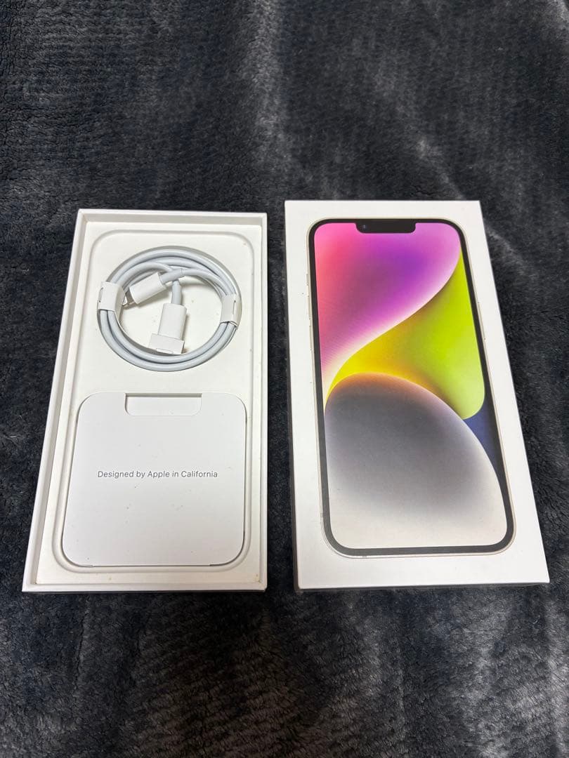 Apple iPhone 14 128GB ホワイト 本体とケーブル※値下不可※
