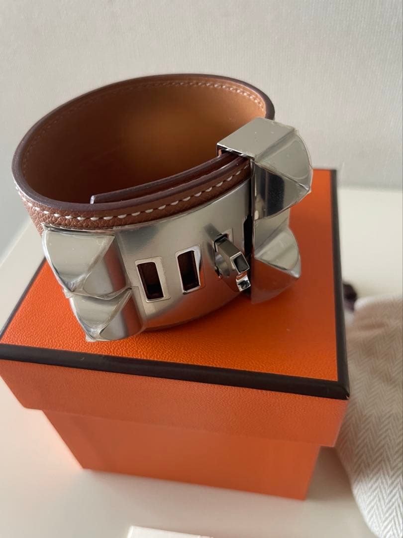 未使用　エルメス　コリエドシアン　ブレスレット　ゴールド　シルバーパラディウム