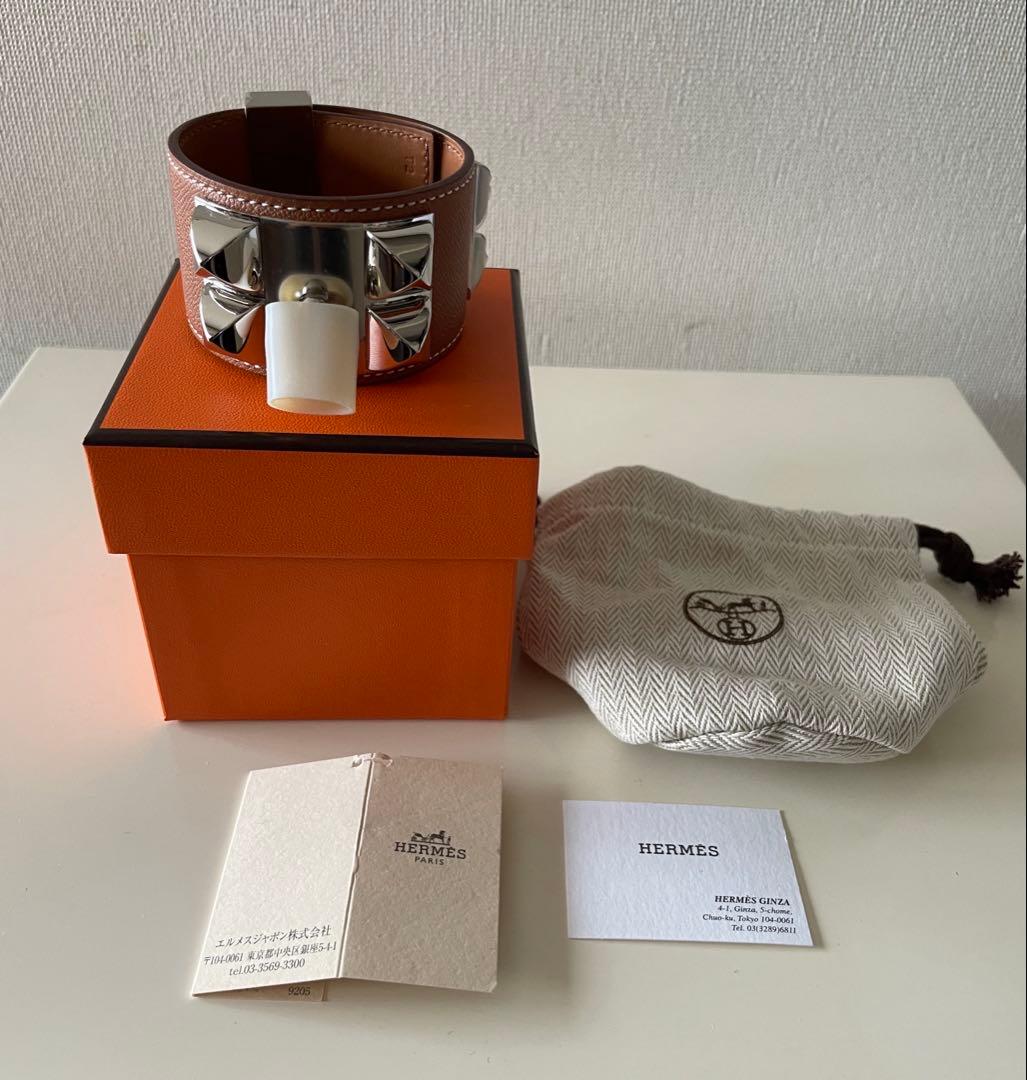 未使用　エルメス　コリエドシアン　ブレスレット　ゴールド　シルバーパラディウム