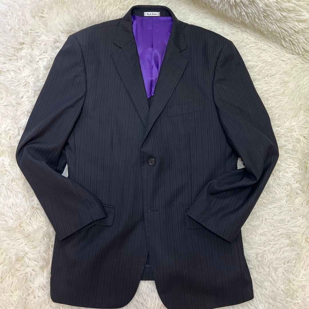 【美品】ポールスミス セットアップ マルチストライプ チェルッティ ブラックXL