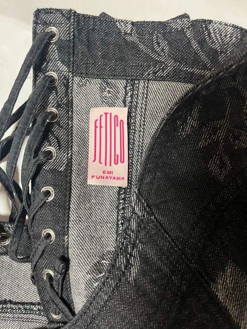 【未使用】FETICO×STUDIOUS別注ROSE DENIM BUSTIER