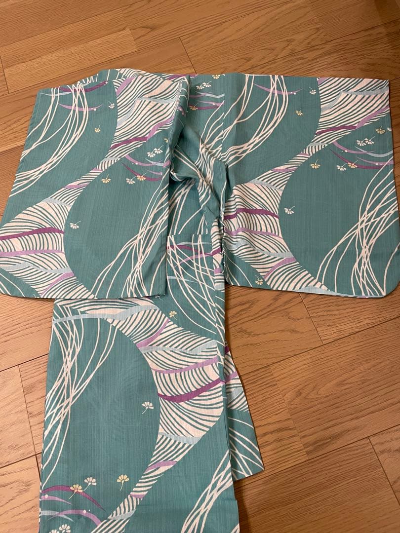 【きものやまと】浴衣＋帯セット 一度着用のみ 美品 上質 大人浴衣