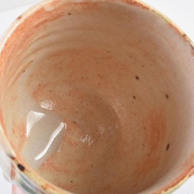 マサオ 煎茶道具　織部焼　煎茶碗　十客　陶印あり　時代箱　V　9069