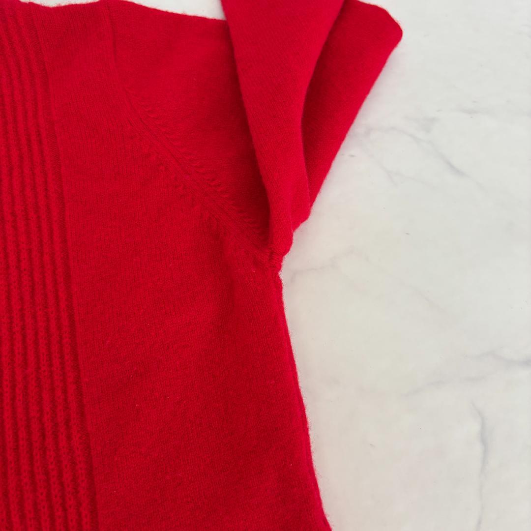 YVES SAINT LAURENT カーディガン 赤 L（D106）