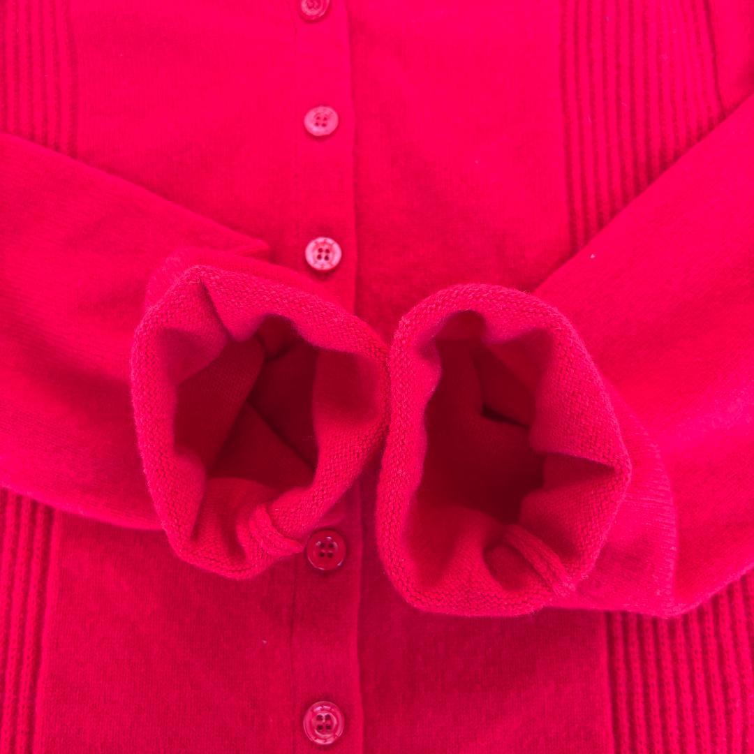 YVES SAINT LAURENT カーディガン 赤 L（D106）