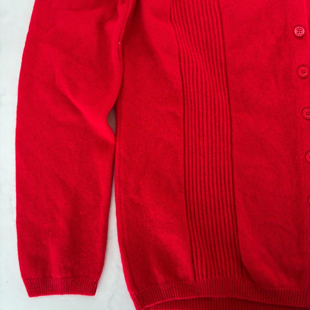 YVES SAINT LAURENT カーディガン 赤 L（D106）