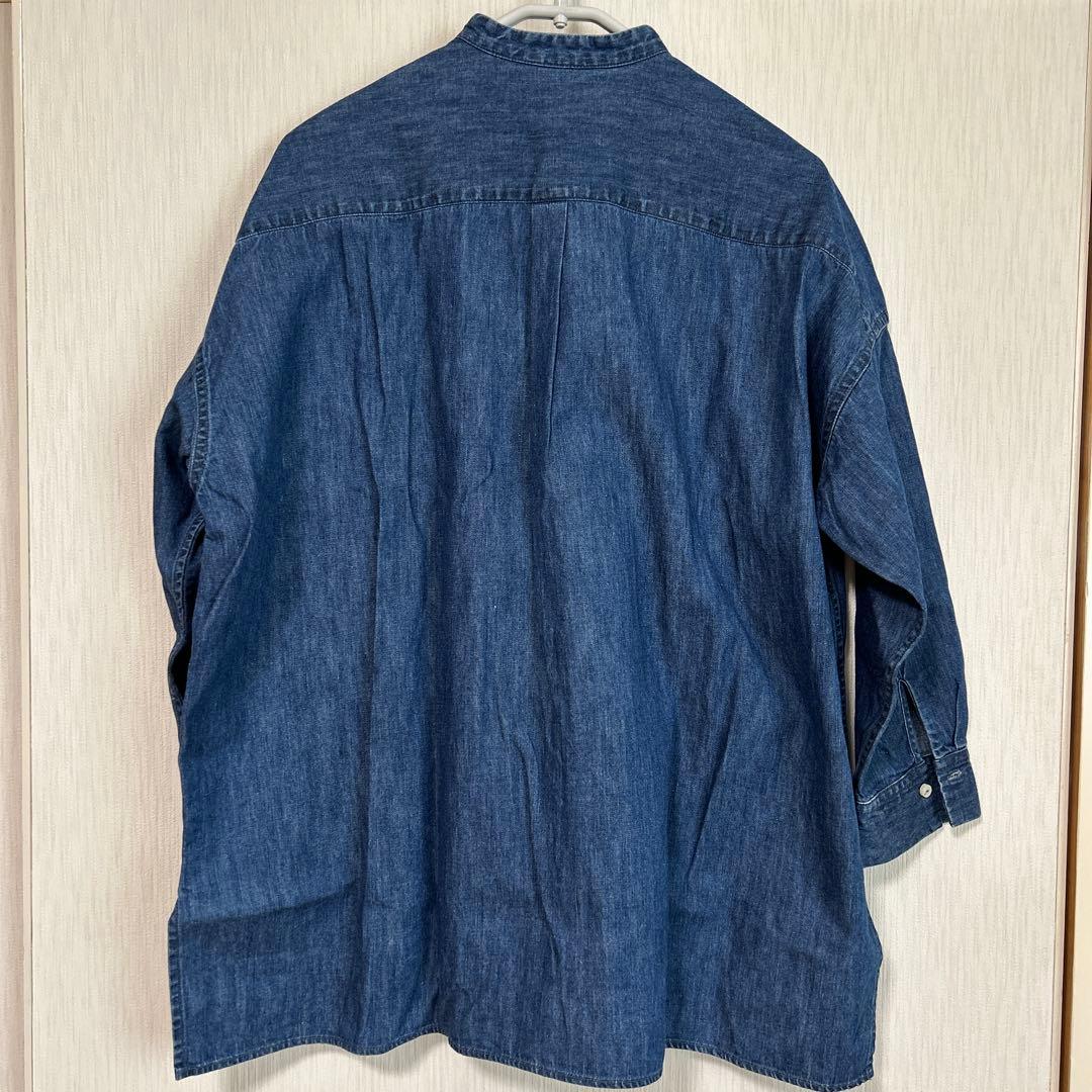 Soraネストローブ　デニムバンドカラーシャツ