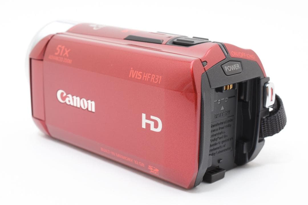 【極美品】Canon ビデオカメラ iVIS HF R31 レッド　動作確認済