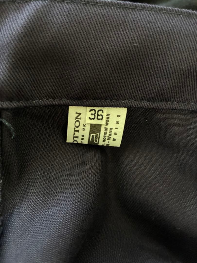 90’s UK//deadstock/コットンツイルパンツ/ネイビー