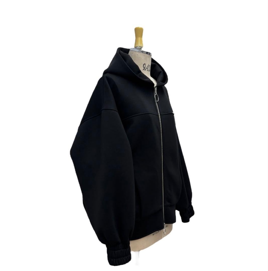 【ayane】ボンディングフーディブルゾン・黒