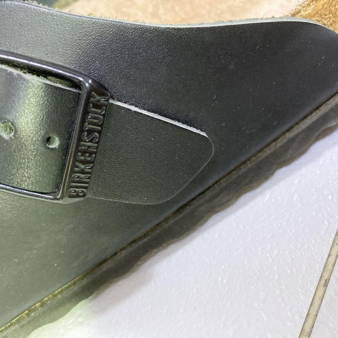 美品 ビルケンシュトック ボストン 本革 サボサンダル ブラック 黒 26.0