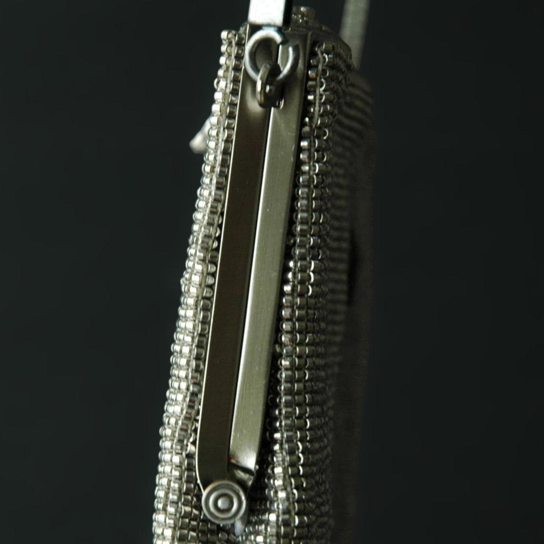 蝶と花のデリカビーズ織ハンドバッグ